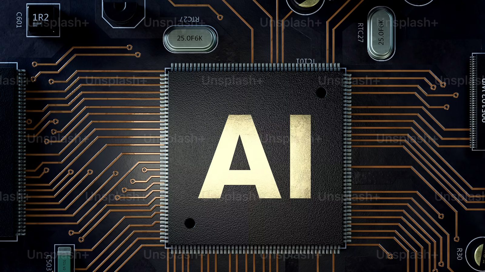 A processor on a circuit board, representing the technology and SaaS businesses this team sells for
